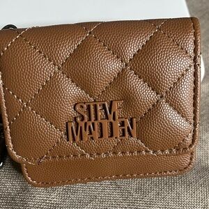 2/$30 Steve Madden Bwren Flap Wallet with Keyring (True Cognac)